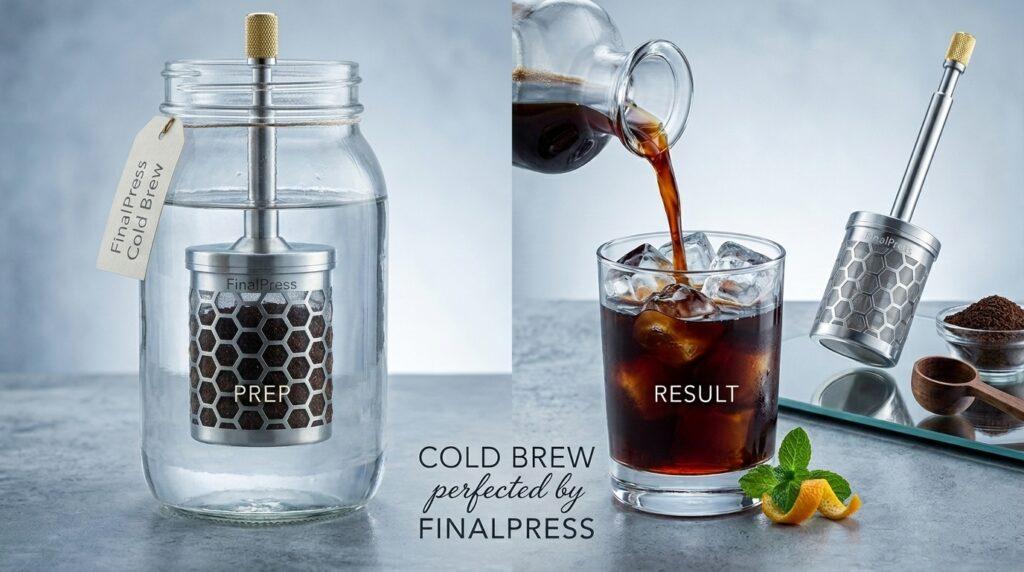 ai generated image of a jar and cold brew
