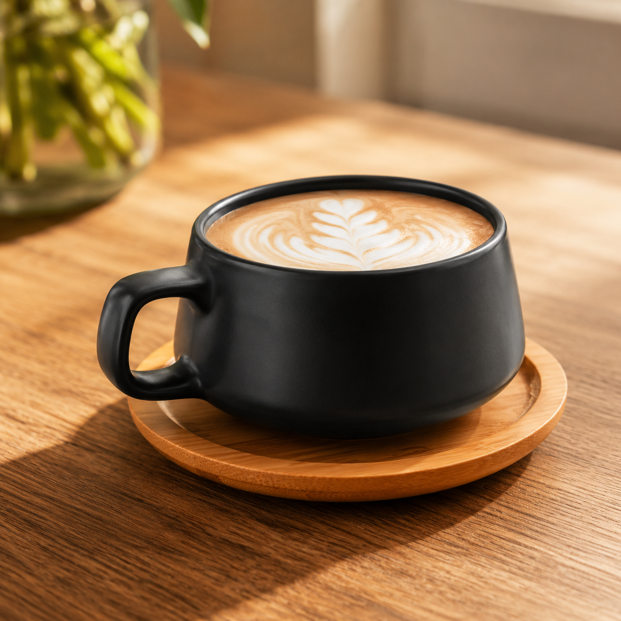 MIAMIO Coffee Cup Set with bamboo saucer